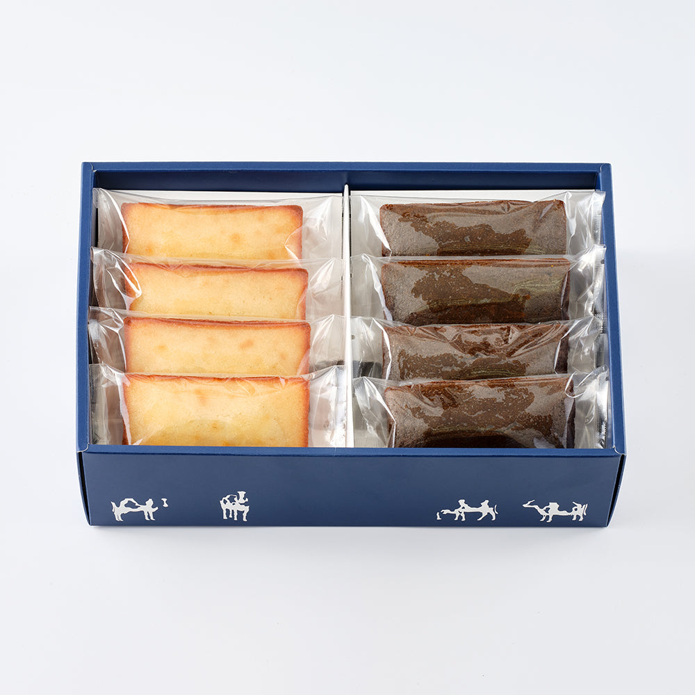 クリームチーズのフィナンシェと土山焦がしほうじ茶のクリームチーズフィナンシェ各4個 ギフトボックス入り